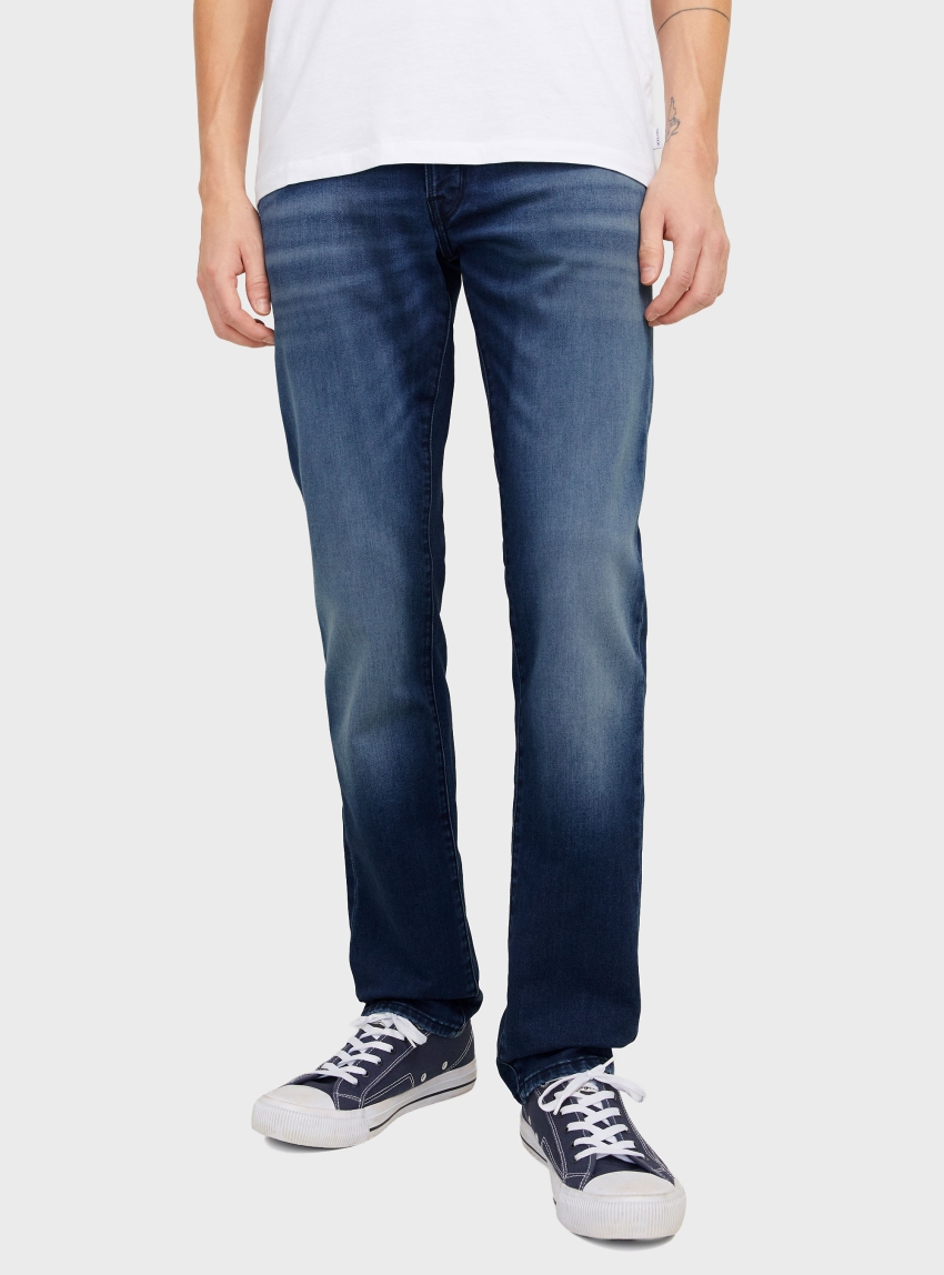 Jack & Jones Mike Fox Ge 424 Tapered Fit Jeans - Dark Aged Denim