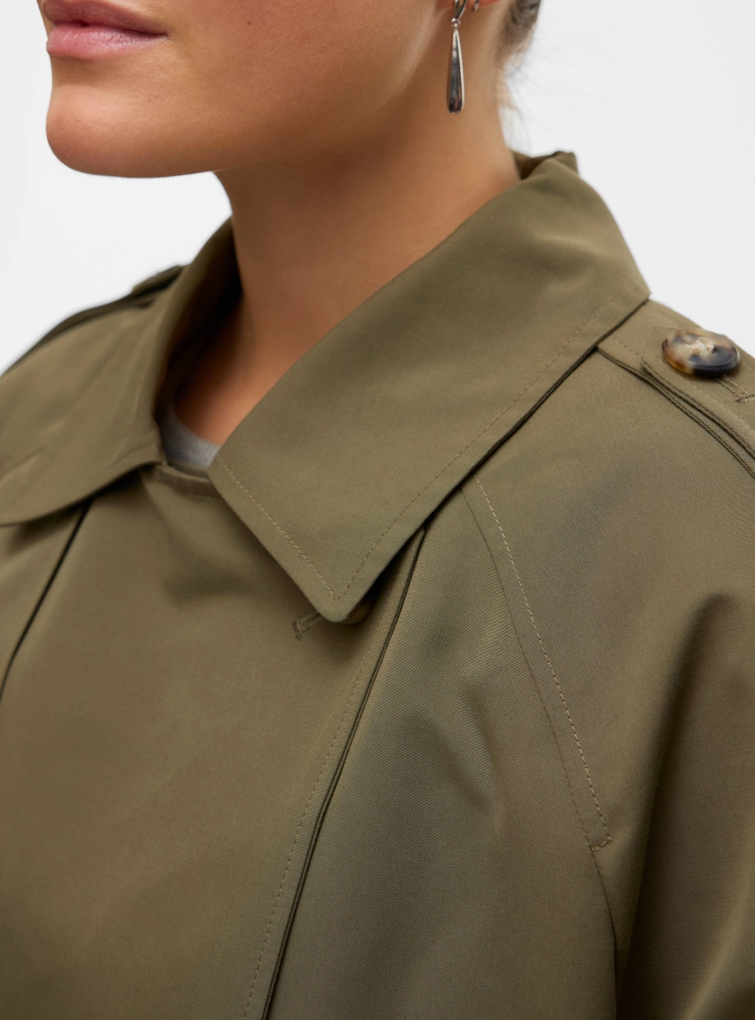Vero Moda Chloe Short Trenchcoat - Olive 