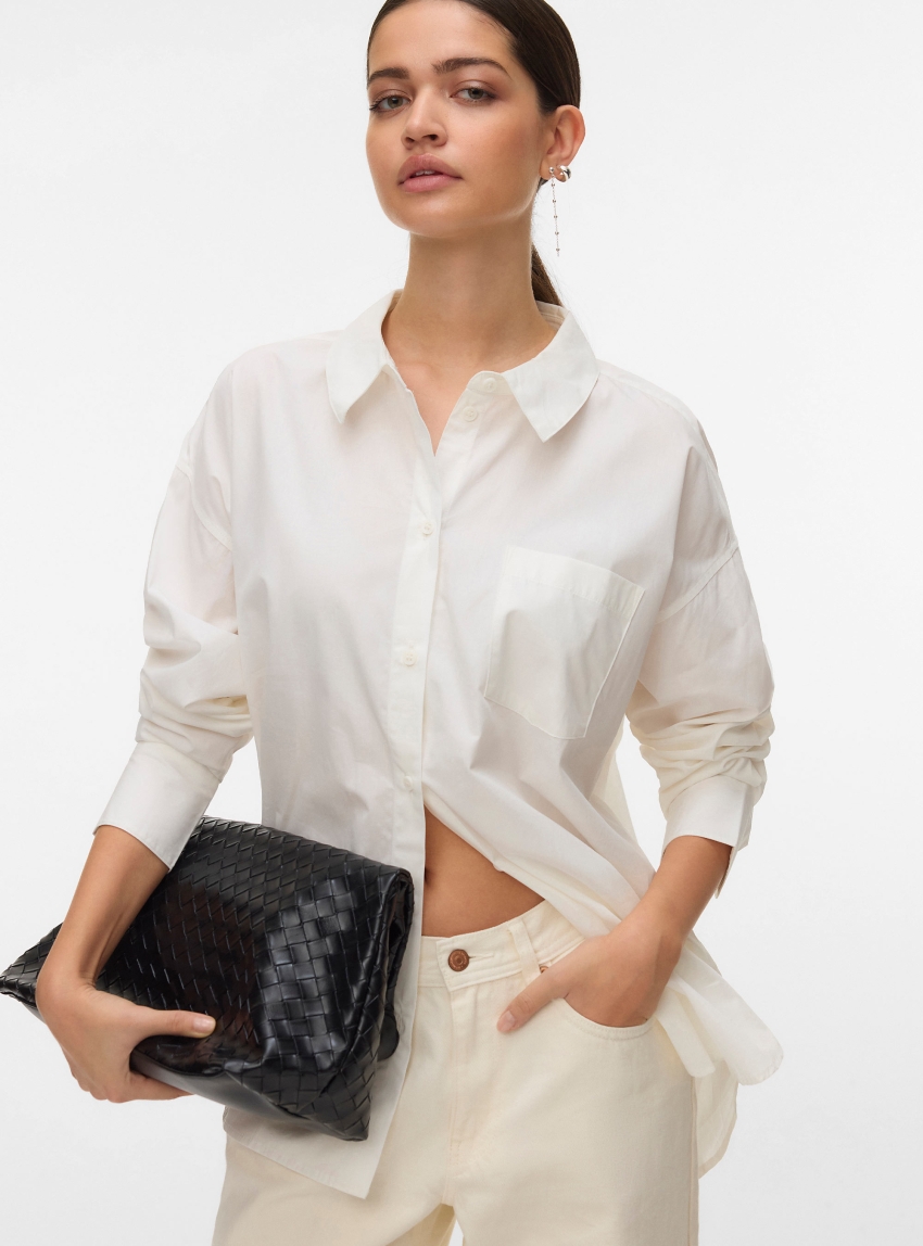 Vero Moda Awαrε Parina Loose Shirt - White