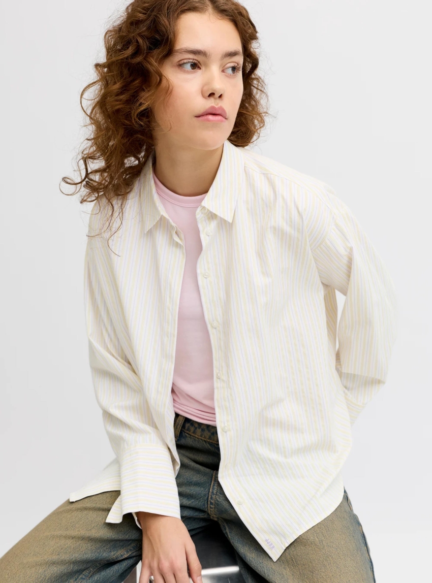 JJXX Caro Poplin Relaxed Shirt - Yellow