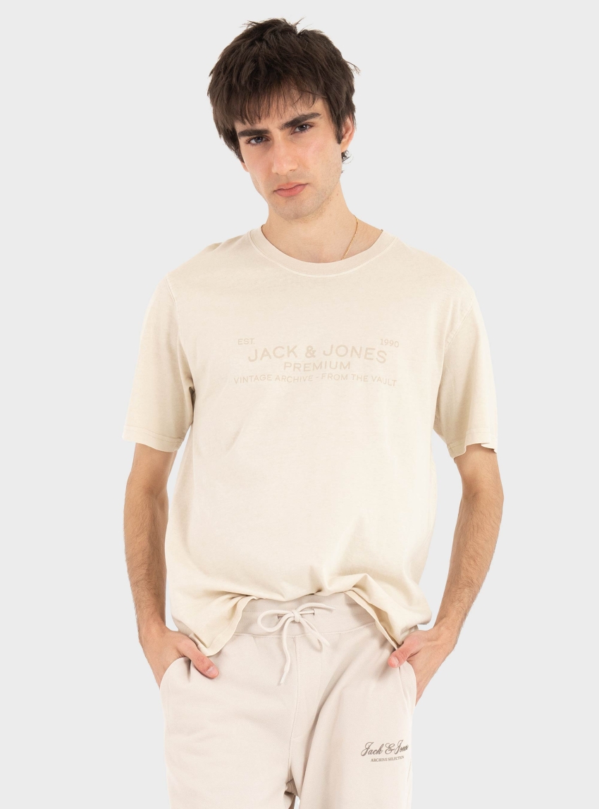 Jack & Jones Premium Aiden Tee - Cream