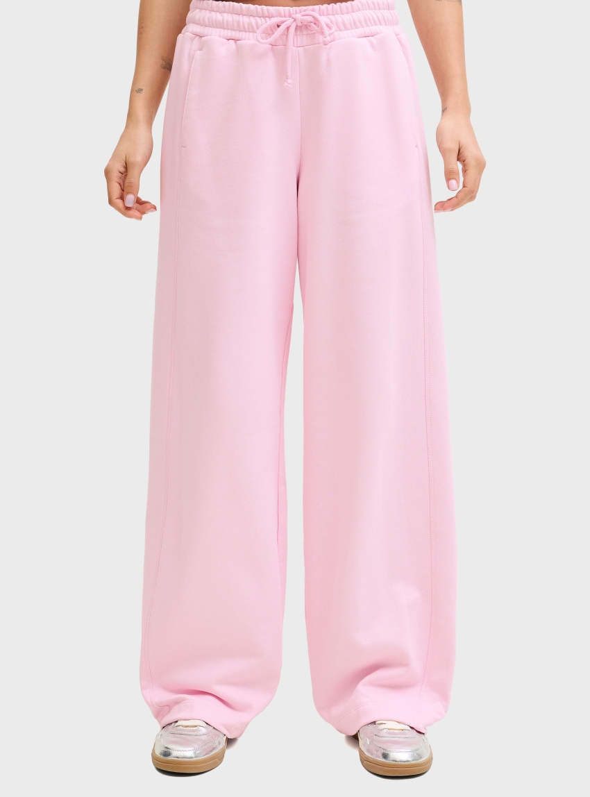 JJXX Cora Wide Barrel Mid Waist Sweat Pants - Pink