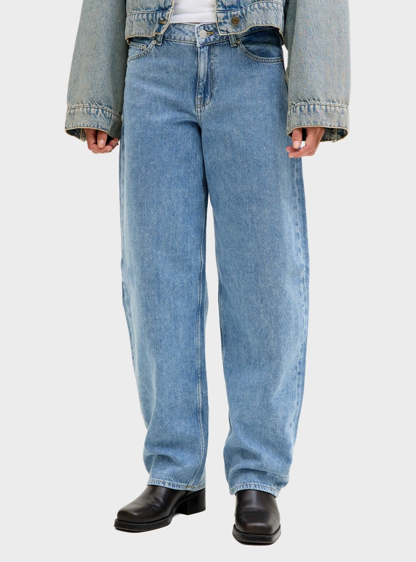 JJXX Fuji Barrel Mid Waist R200 Jeans - Light Aged Denim