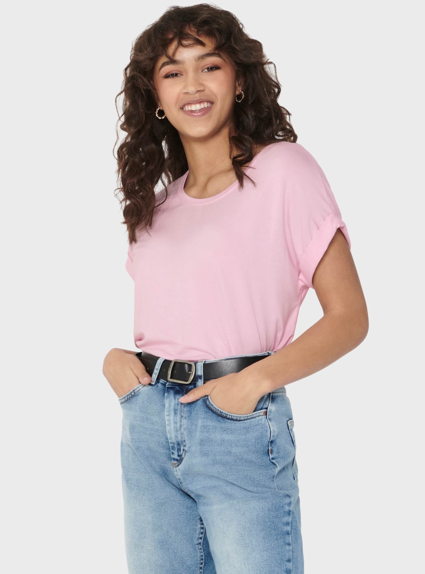 Only Moster O-Neck Top - Pink