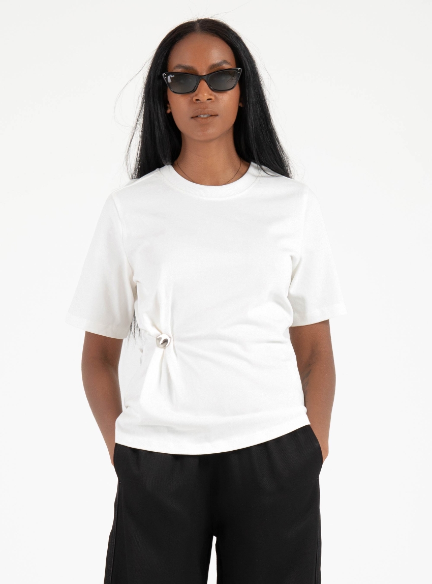 Only Marie 2/4 O-Neck Top - White