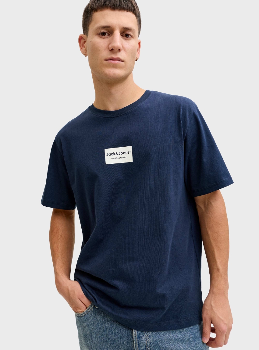 Jack & Jones Frank Crew Neck Tee - Dark Blue