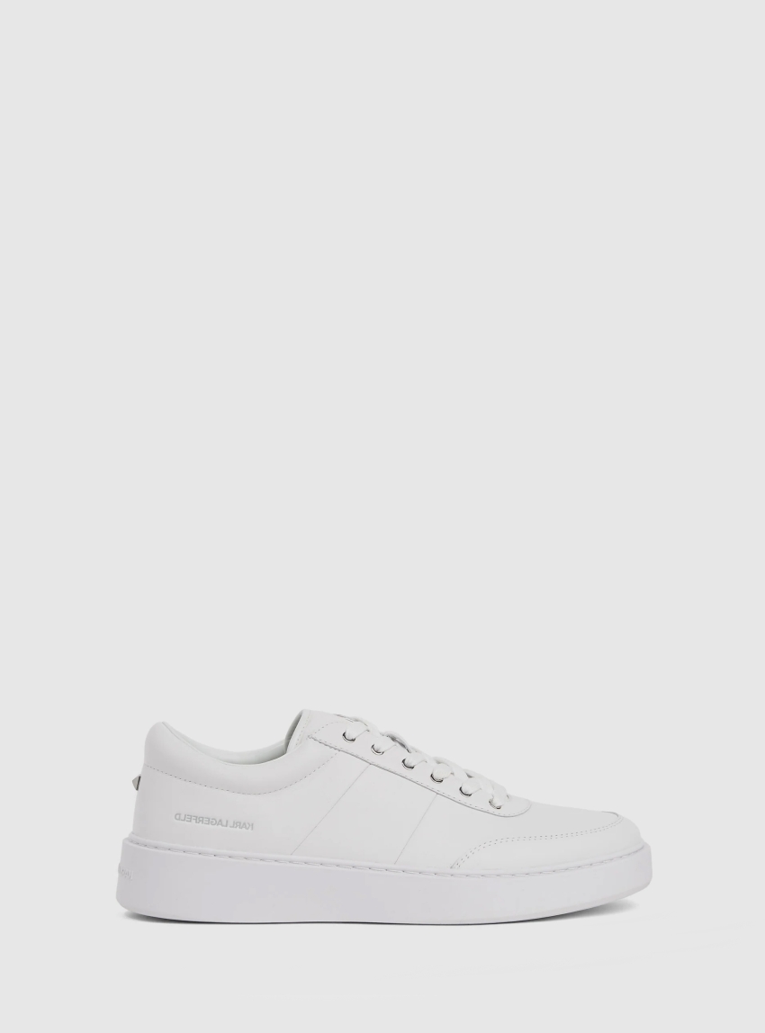 Karl Lagerfeld Flint Ii U-Front Lo Lace Sneakers - White