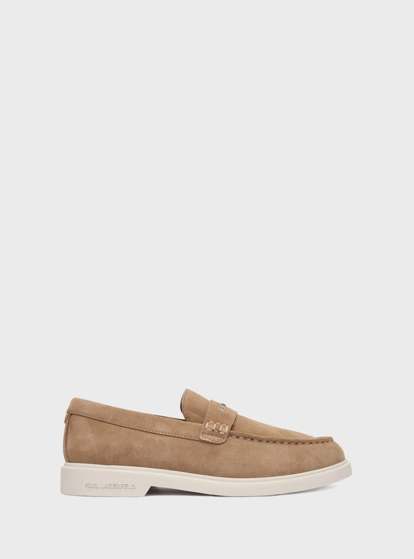 Karl Lagerfeld Kori Suede Loafers - Pumice Stone