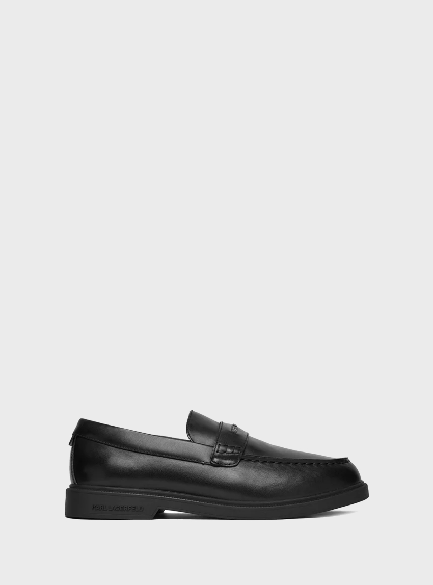 Karl Lagerfeld Kori Leather Loafers - Black