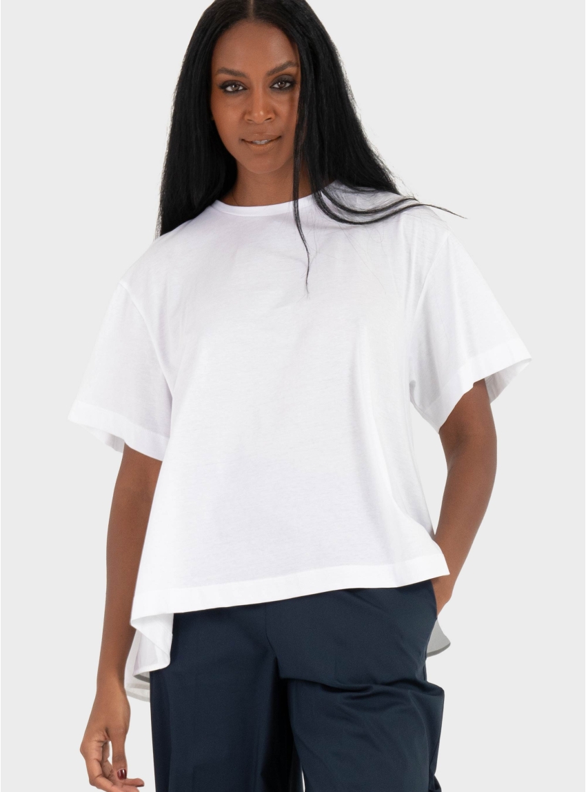 Mei Mei J A-Shape Loose T-Shirt - White