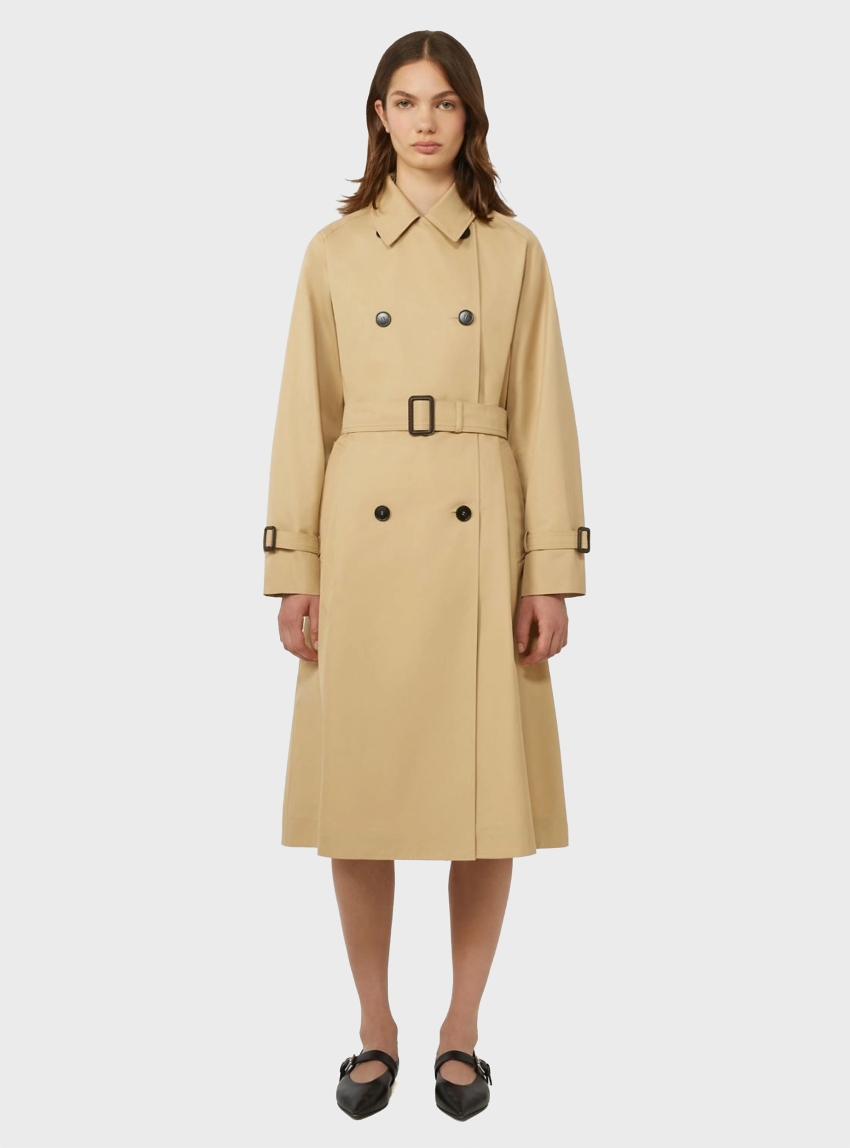 Weekend Max Mara Reversible water-repellent gabardine trench coat CANASTA - Beige