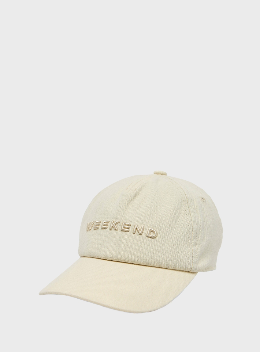 Weekend Max Mara Canvas baseball cap FALCO - Beige