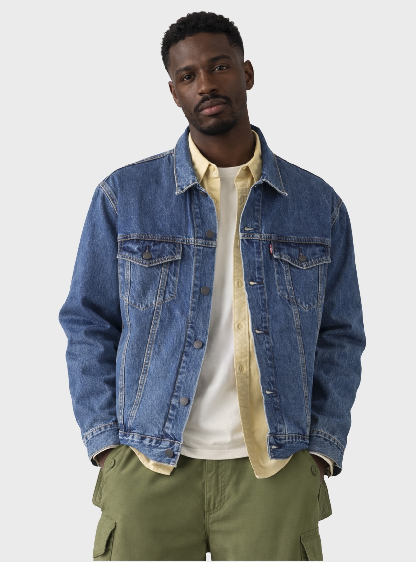 Levi's Relaxed Type III Trucker Jacket - Dark Aged Denim