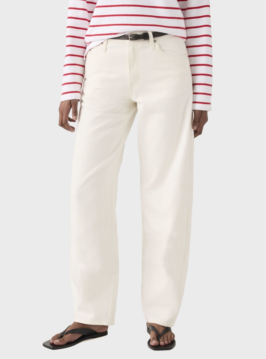 Levi's Baggy Dad Barrel Jeans - White