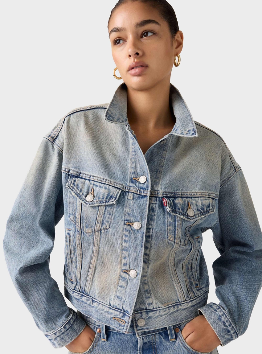 Levi's Cropped '90s Trucker Jacket - Light Aged Denim