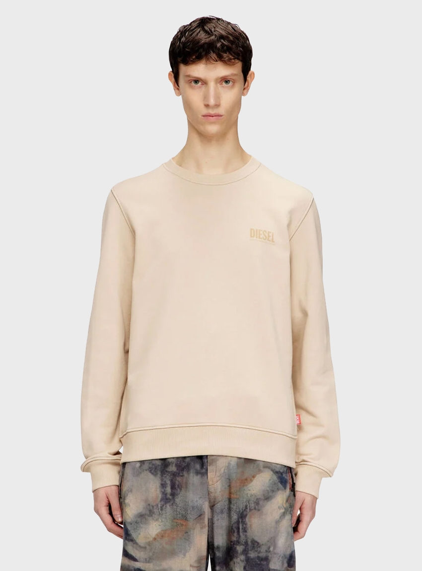 Diesel S-GINN-V1 SWEAT-SHIRT - Beige