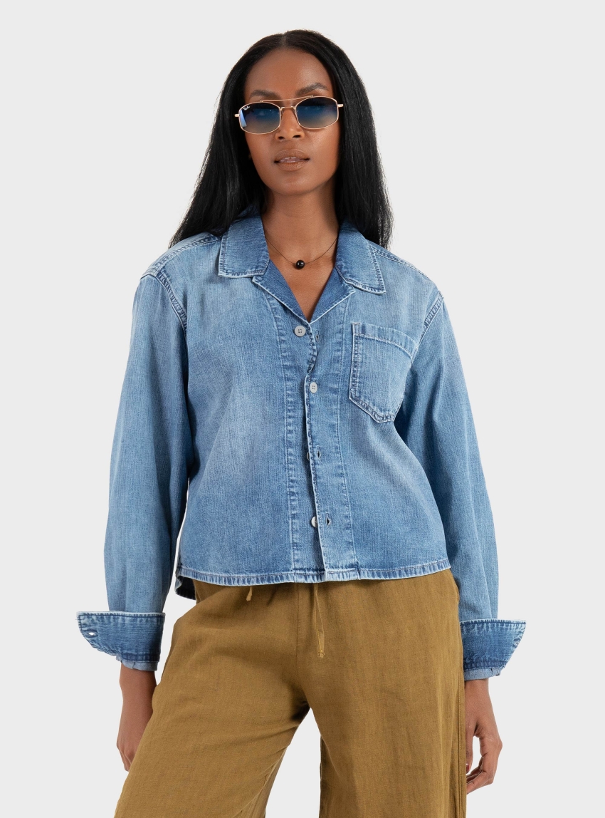 G-Star Resort Boxy Relaxed Shirt - Medium Aged Denim