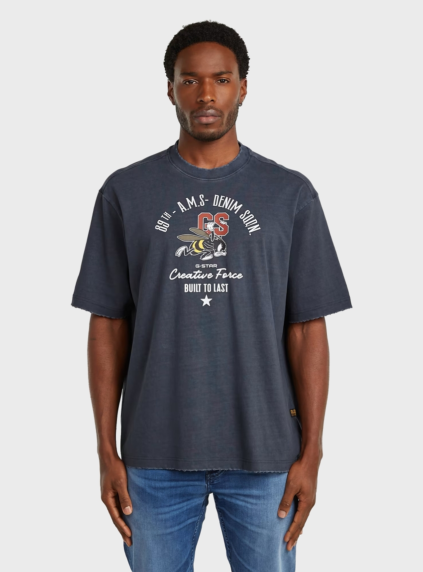 G-Star Angry Bee Loose T-Shirt - Blue