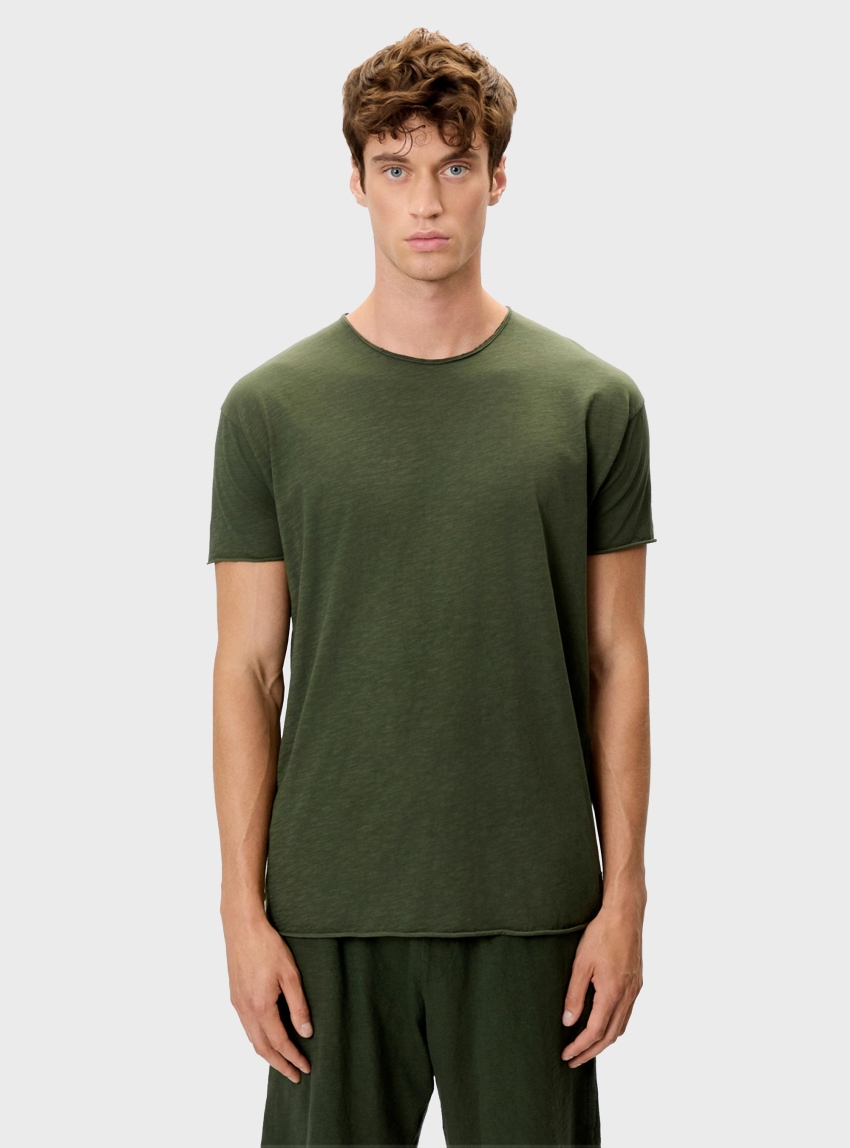 Dirty Laundry Relaxed Sleeves T-Shirt - Khaki