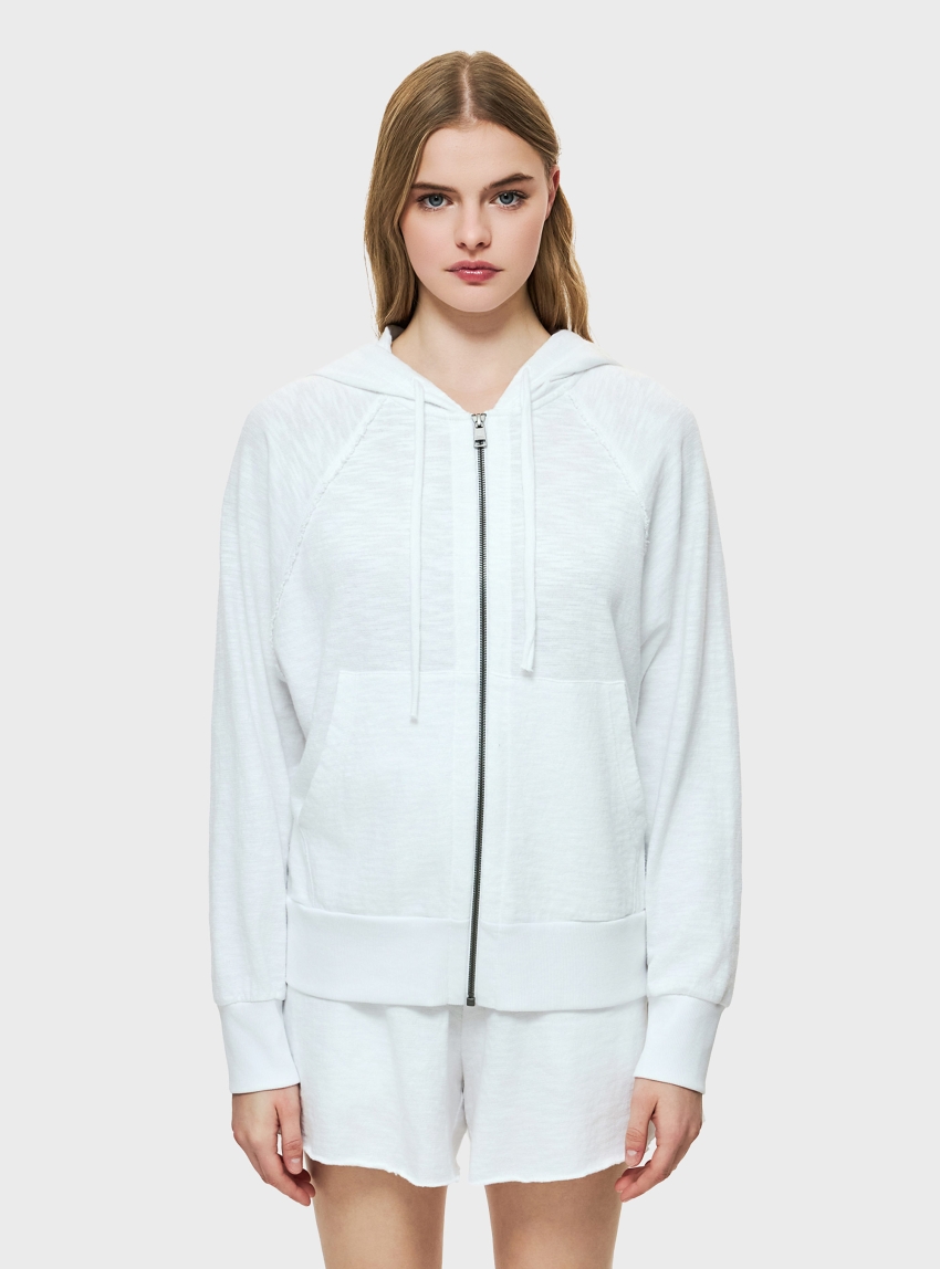 Dirty Laundry Regular Raglan Fullzip - White