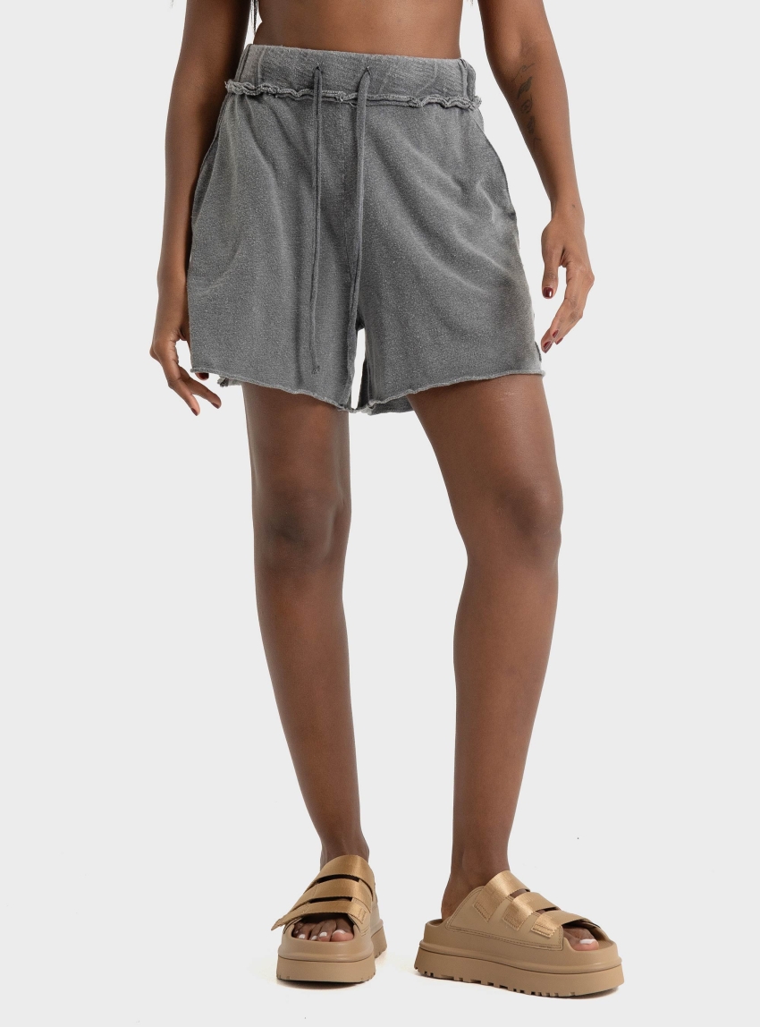 Dirty Laundry Raw Cut Sweatbermuda - Grey