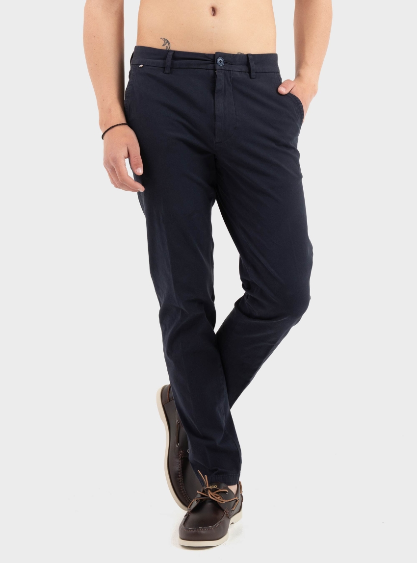 BOSS Slim-Fit Trousers In Stretch-Cotton Gabardine H-Kaiton1 - Dark Blue