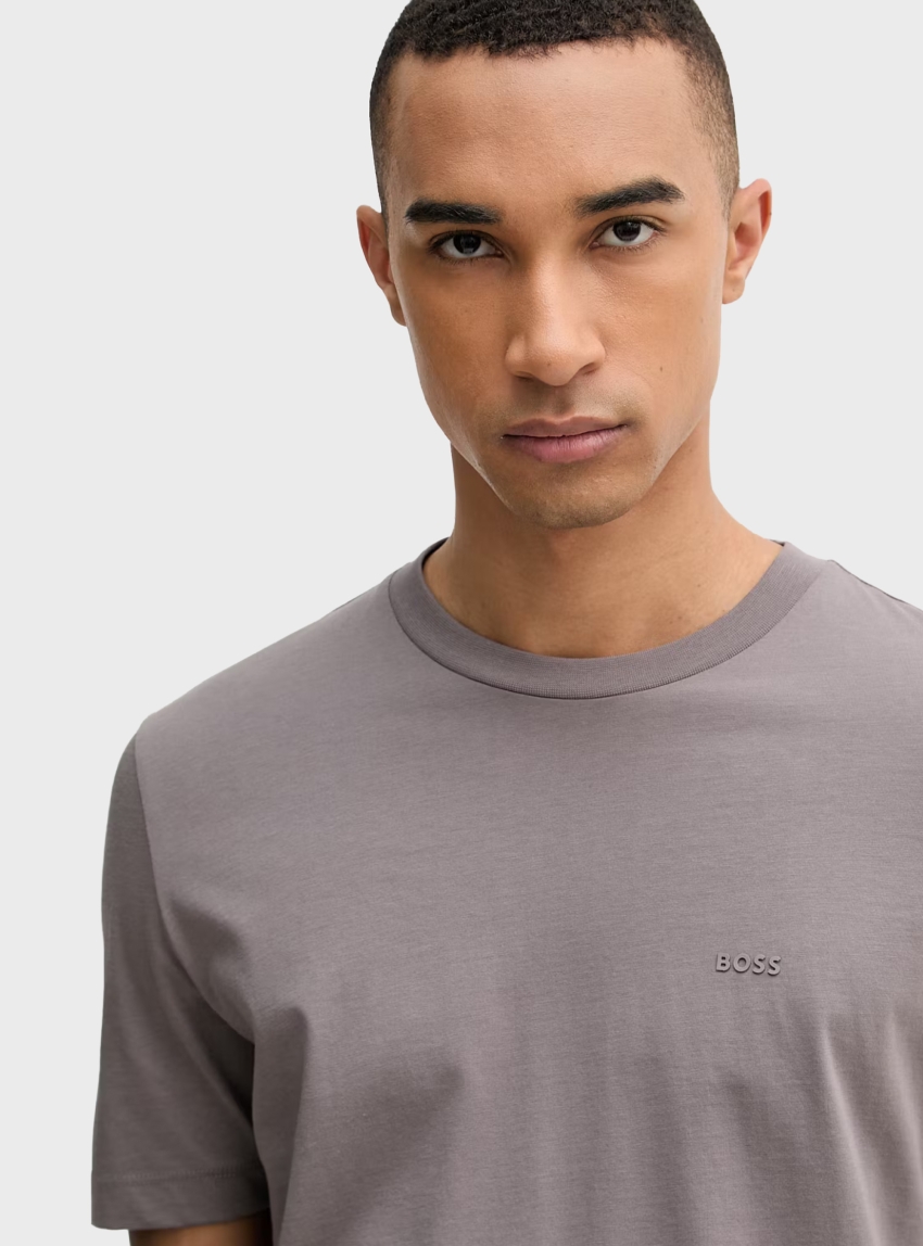 BOSS Cotton-Jersey T-Shirt With Logo Detail  Thompson 01 - Purple