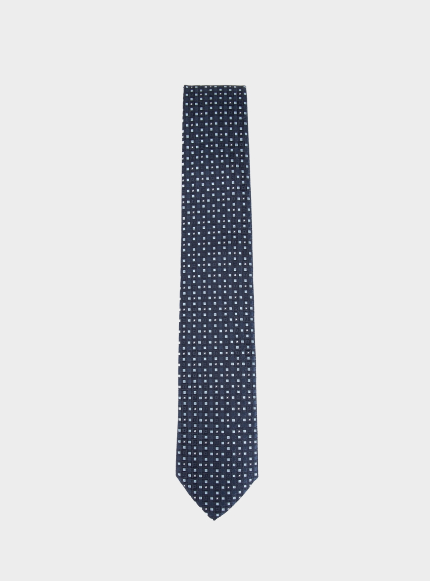 BOSS Silk-Blend Tie With Jacquard-Woven Pattern H-TIE CM 7.5 262 - Blue