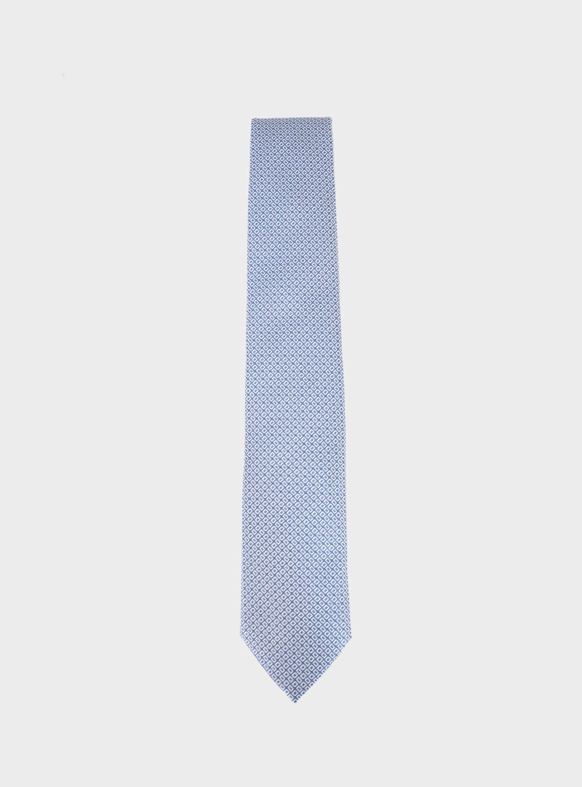 BOSS Silk-Blend Tie With Jacquard-Woven Pattern H-TIE CM 7.5 262 - Light Blue