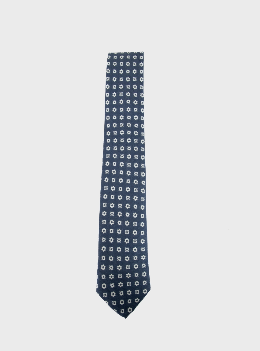BOSS Linen Tie C-TIE 7.5CM 262 - Dark Blue
