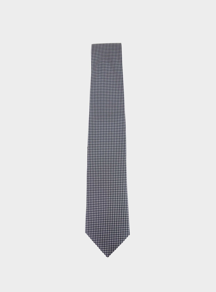 BOSS Silk Tie With Jacquard-Woven Pattern H-TIE CM 7.5 ONE - Dark Blue