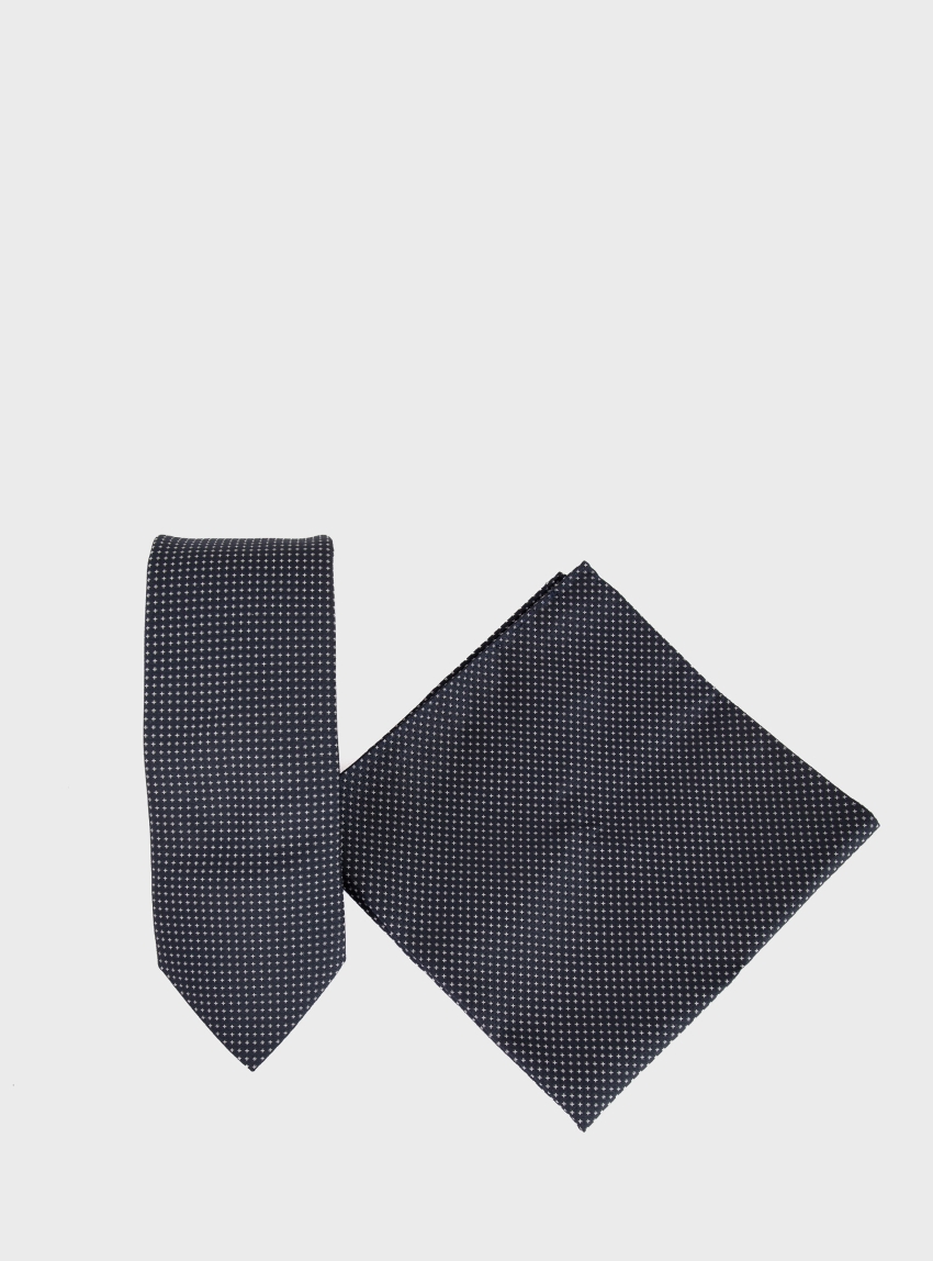 BOSS Tie & Pocket Square Set H-SET TIE-PKT SQ 262 - Dark Blue