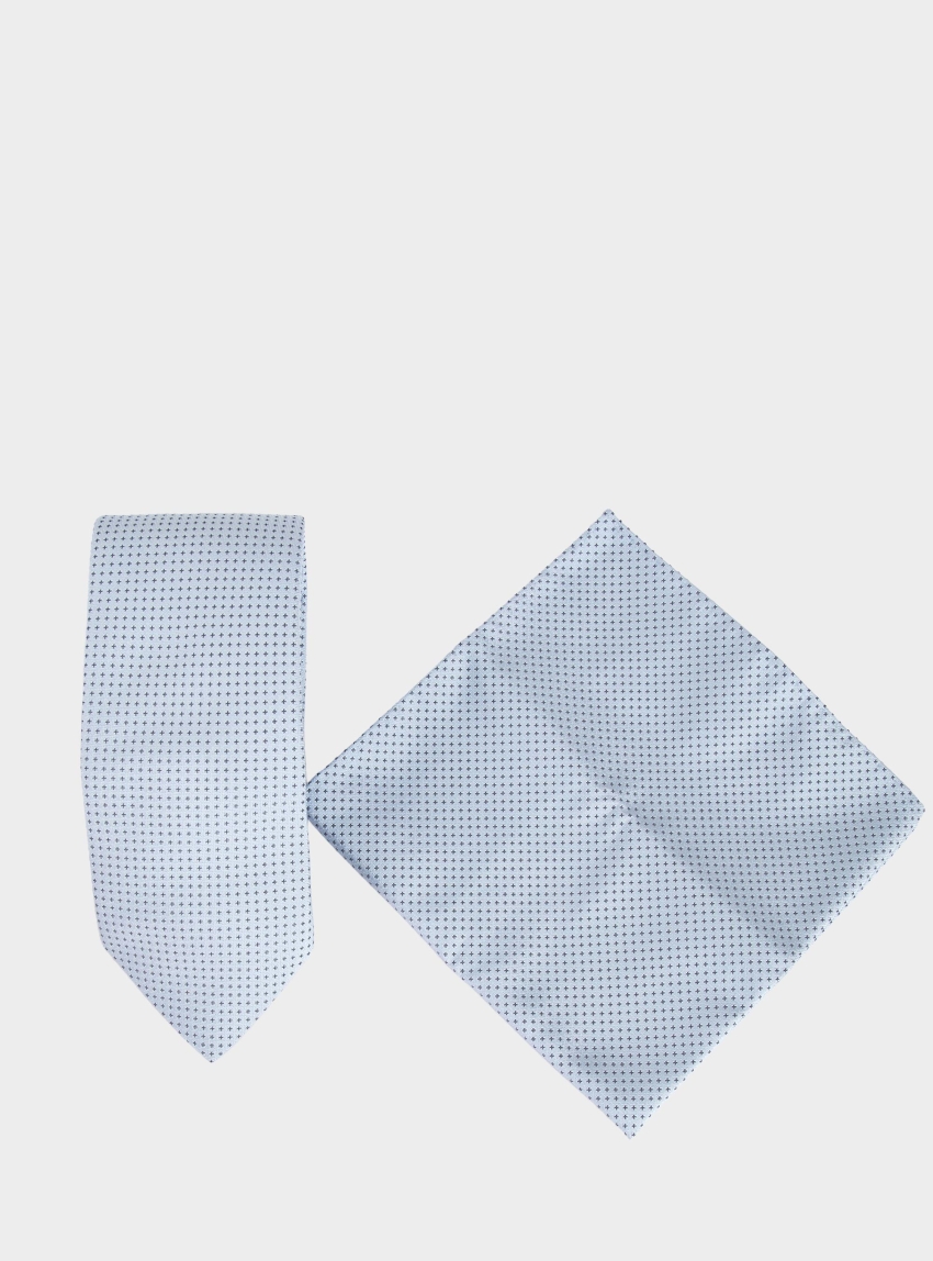 BOSS Tie & Pocket Square Set H-SET TIE-PKT SQ 262 - Light Blue