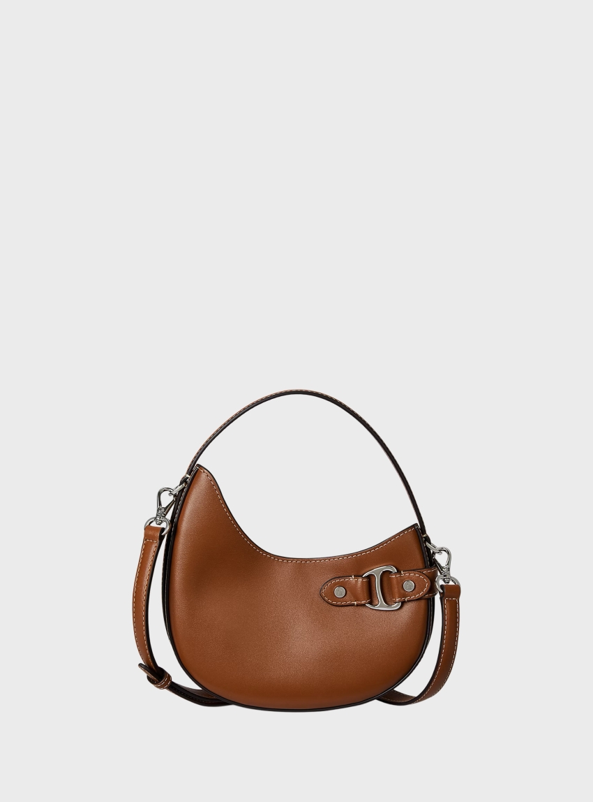 LAUREN Ralph Lauren Leather Small Tasha Crossbody Bag - Tan