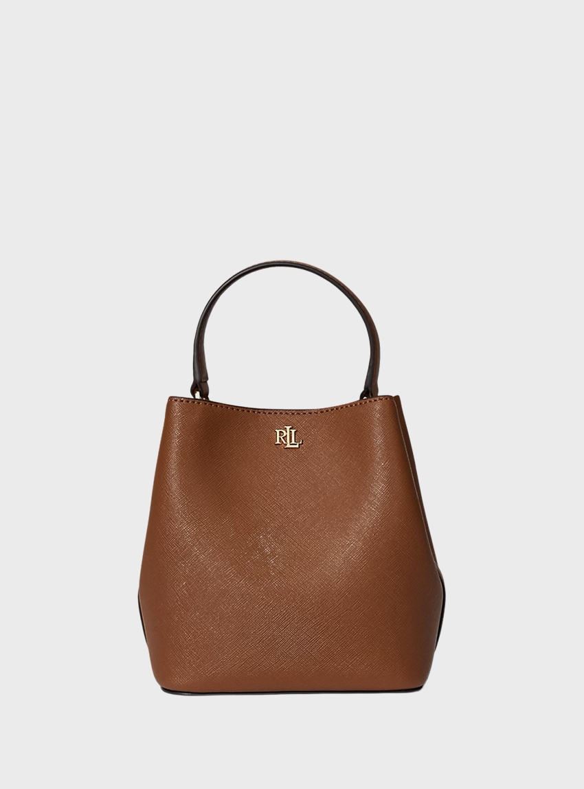 LAUREN Ralph Lauren Crosshatch Small Reese Bucket Bag - Tan