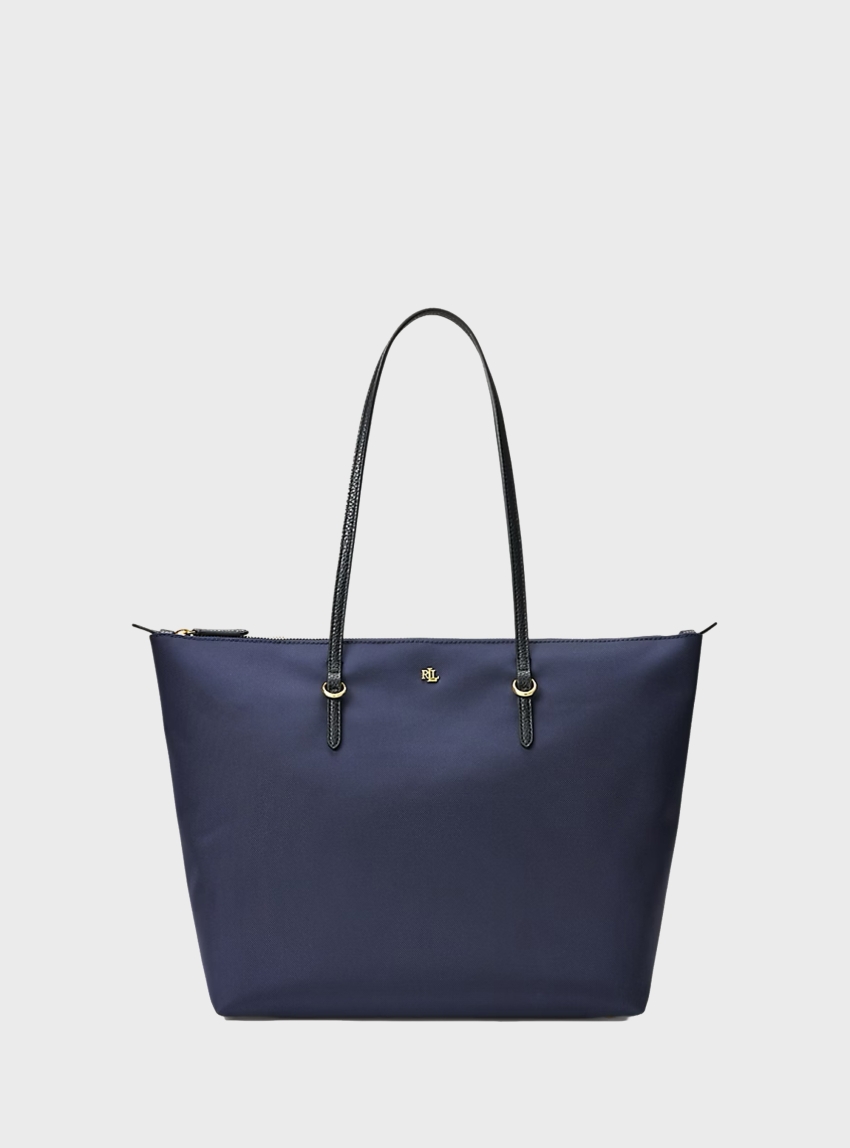 LAUREN Ralph Lauren Nylon Large Keaton Tote Bag - Navy