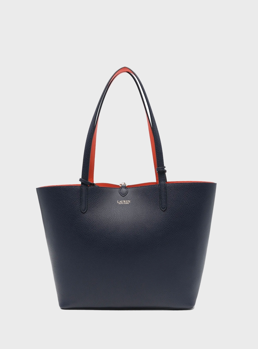 LAUREN Ralph Lauren Faux-Leather Large Reversible Tote Bag - Navy