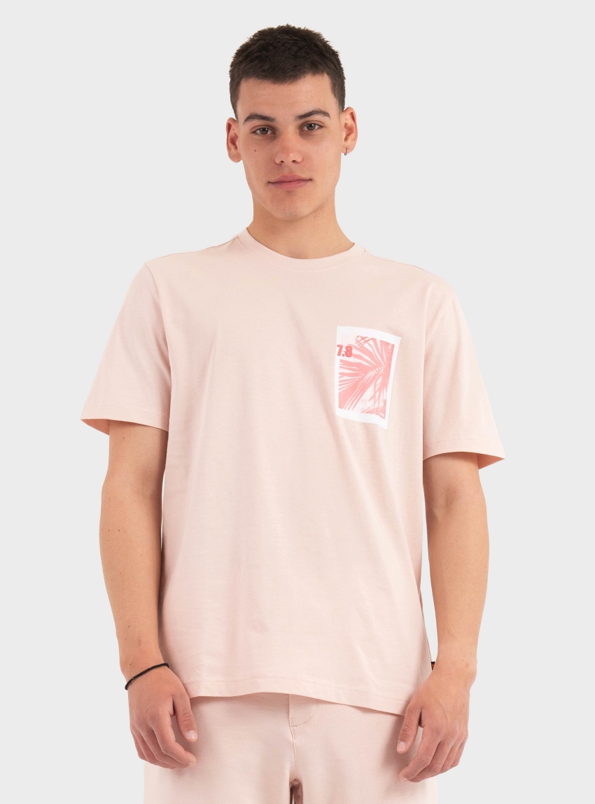 BOSS Cotton-Jersey T-Shirt With Graphic Print  Te_Board - Pink