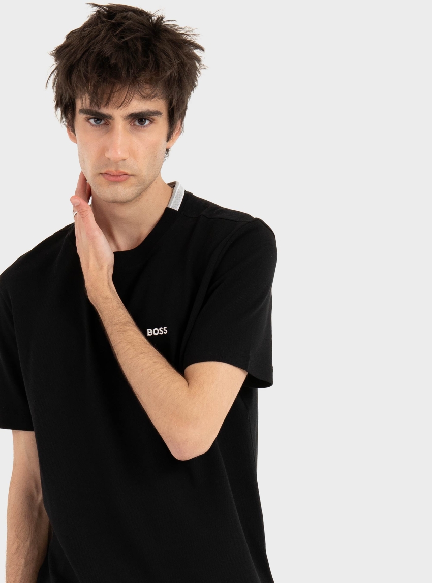BOSS Cotton T-Shirt TS_Pique - Black