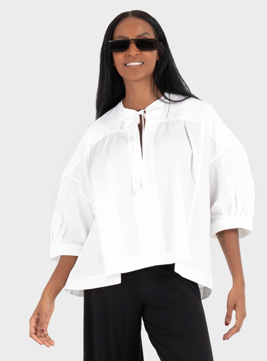 BOSS Short Sleeve Oversized Shirt Bollana - White