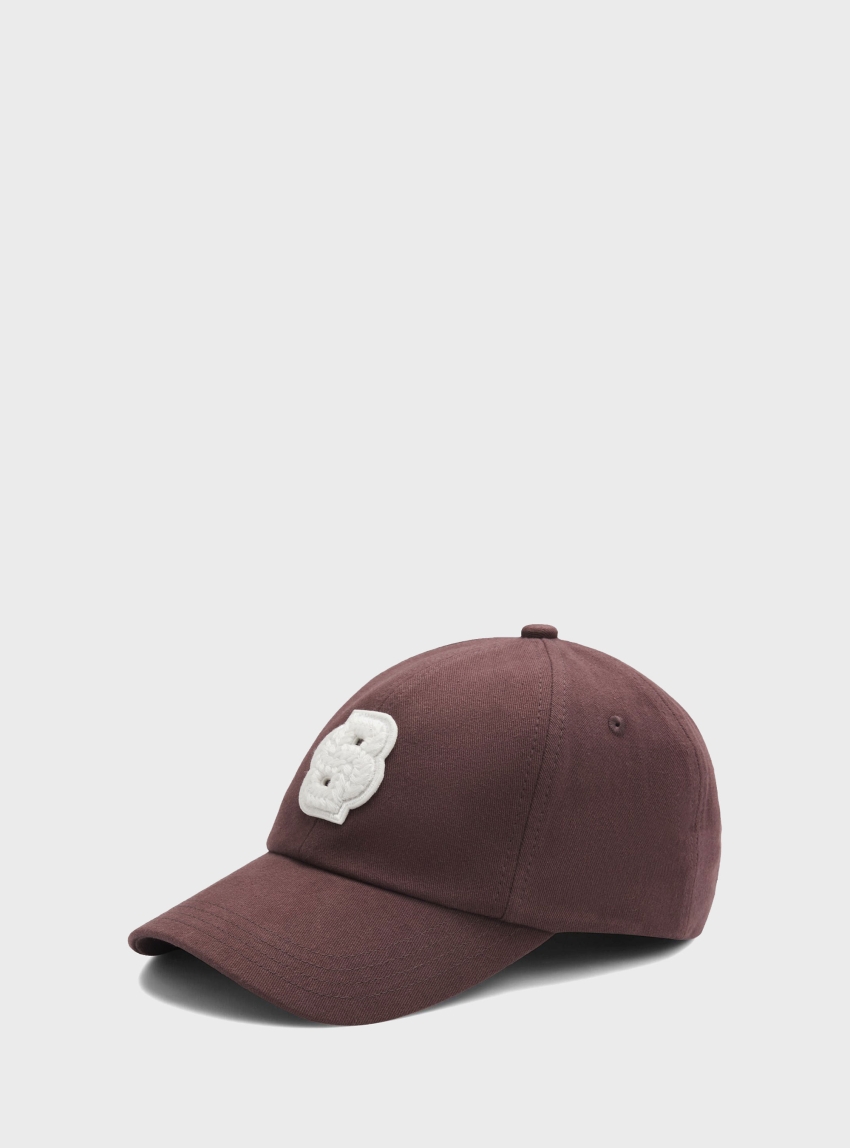 BOSS Cotton-Twill Cap With Braided Double B Monogram  Ari-B-icon-Braid - Dark Brown