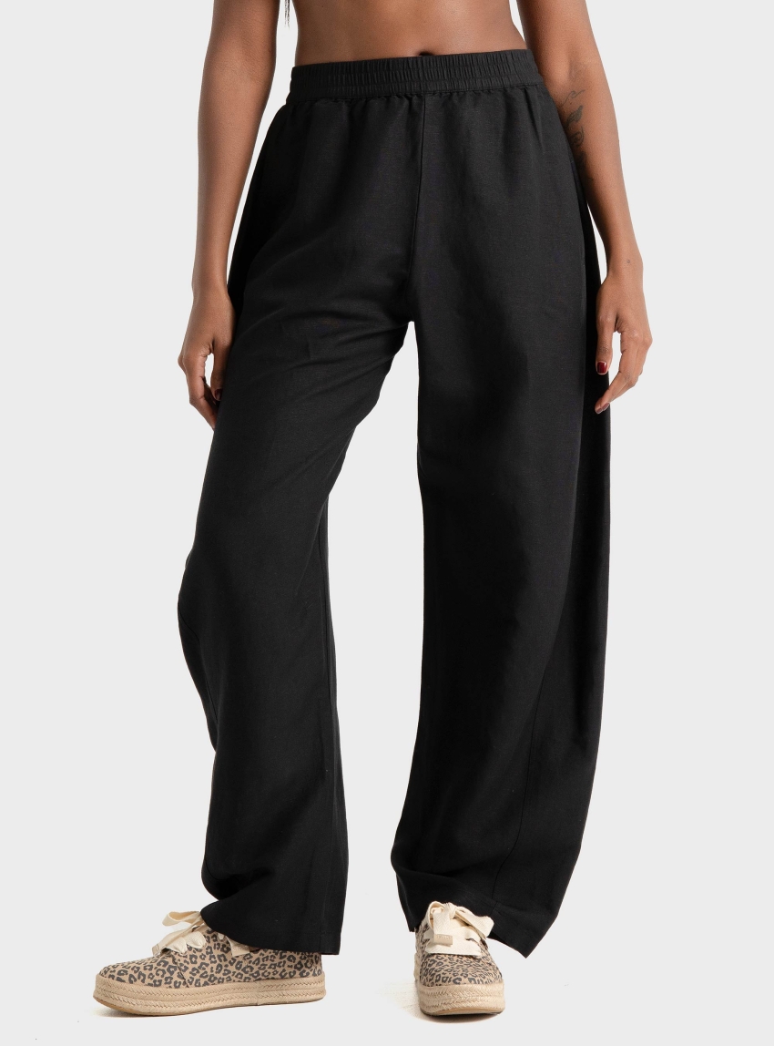 BOSS Balloon-Leg Trousers With Elasticated Waist  C_Talinen - Black