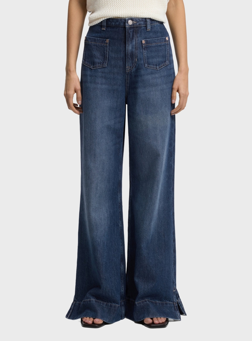 BOSS Flared-Fit Jeans  C_MARLENE FLR HR - Dark Aged Denim