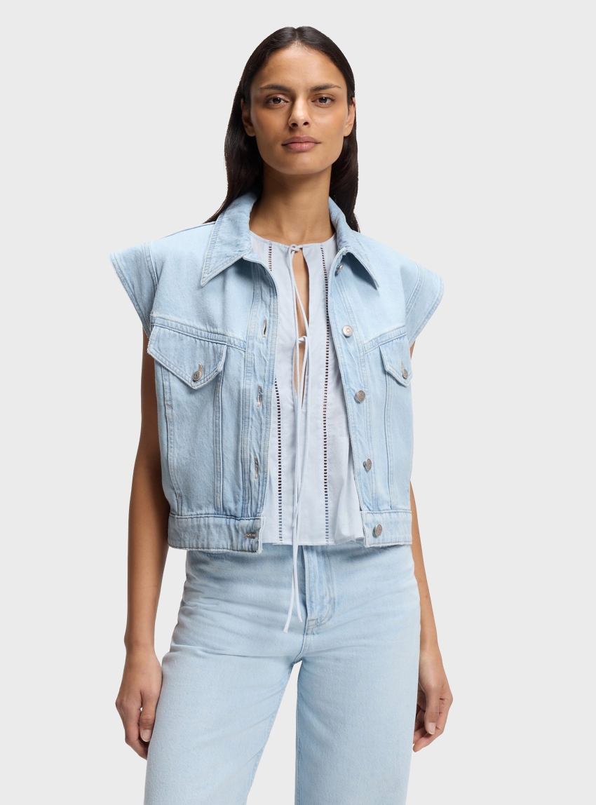 BOSS Regular-Fit Vest C_VEST 1.0 - Light Aged Denim