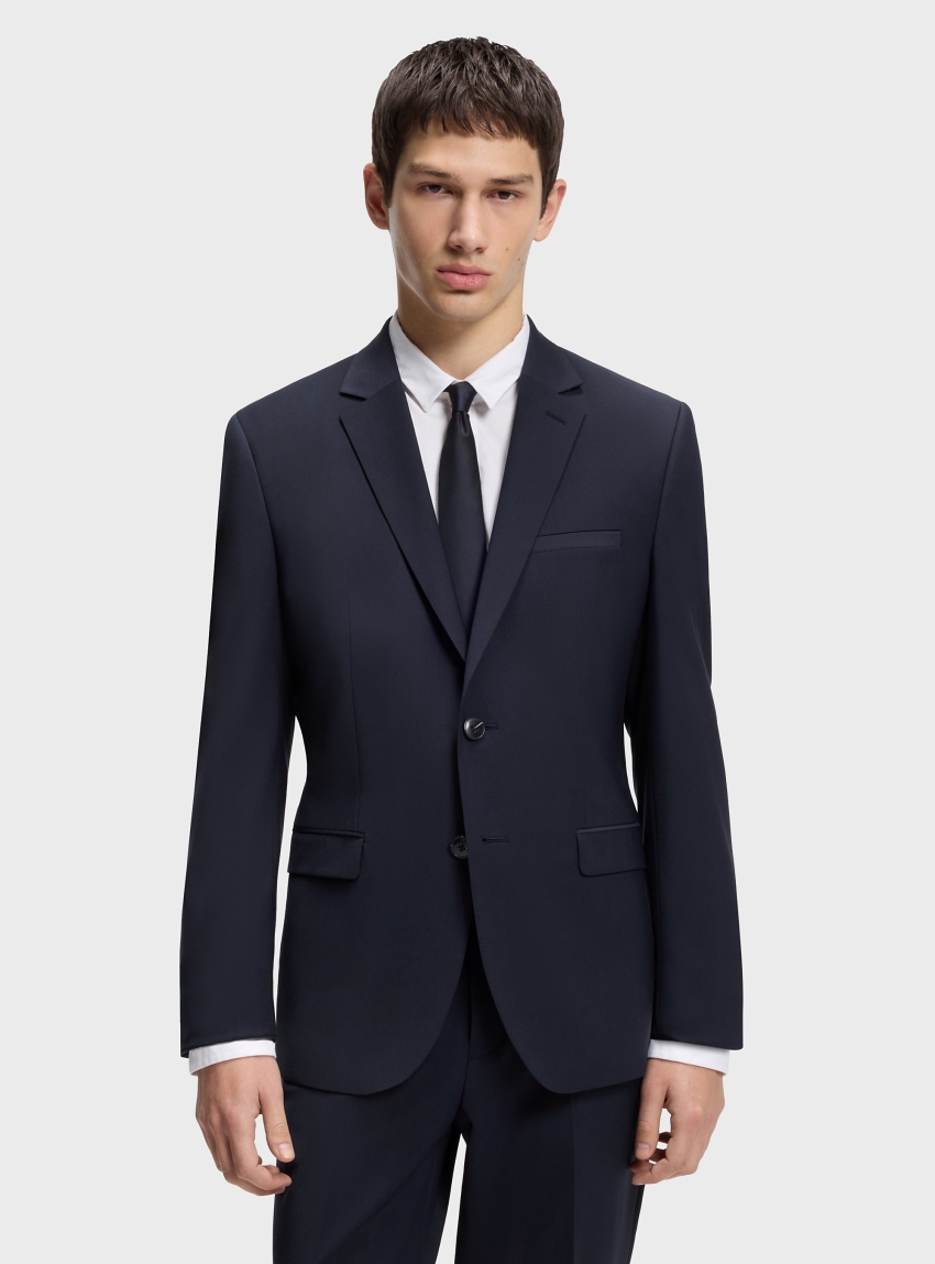 HUGO Extra-Slim-Fit Blazer In A Wool Blend  Arti253X-MH - Dark Blue