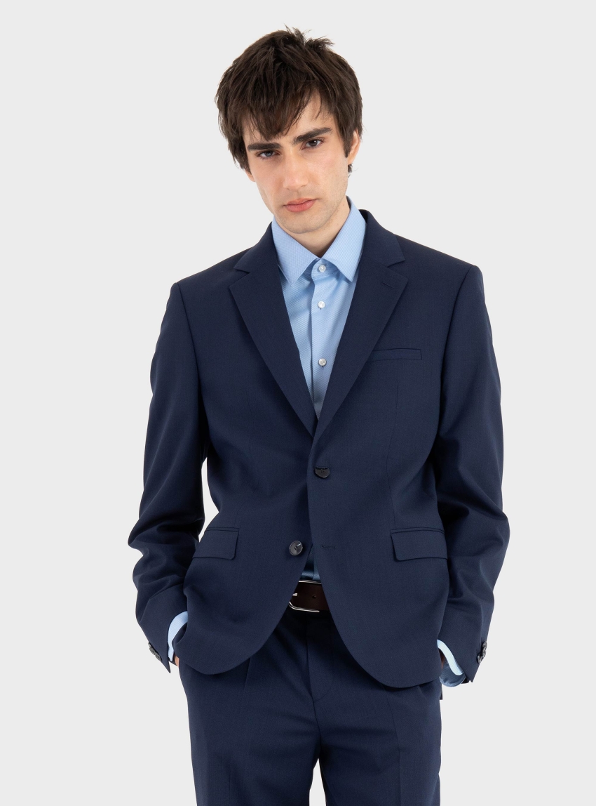 HUGO Extra-Slim-Fit Blazer In A Wool Blend  Arti253X - Dark Blue