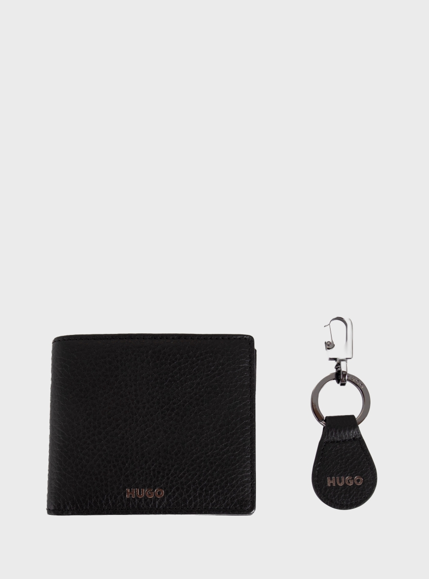 HUGO Wallet & Keyring GBHM_KeyChain&8cc - Black
