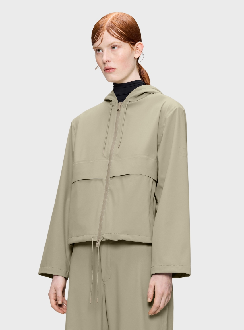 Rains Suva Hardshell Short String W Jacket - Beige