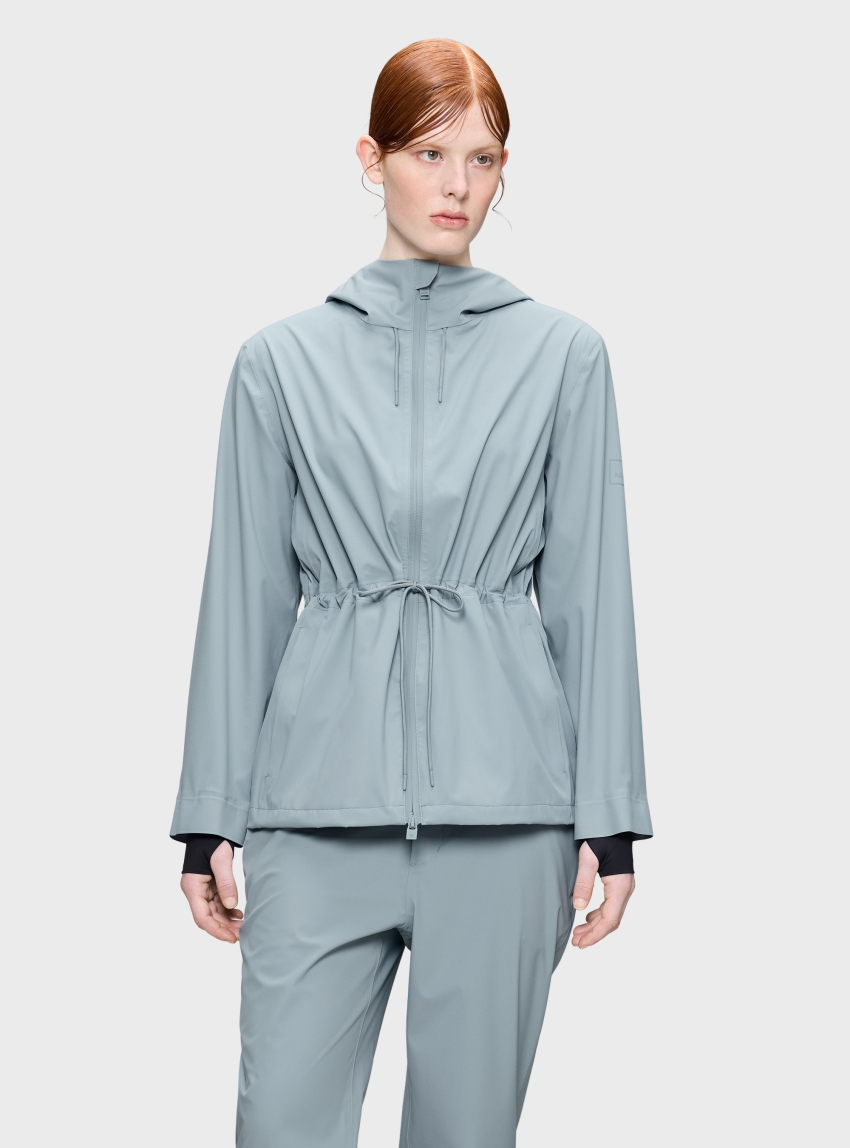 Rains Suva Hardshell String W Jacket - Light Blue