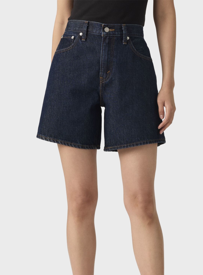 Levi's High Rise Baggy Shorts - Unwashed Denim
